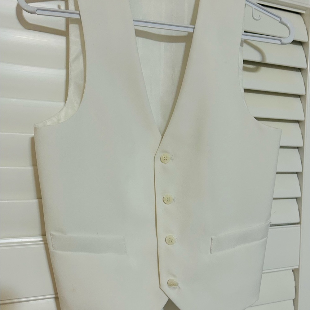 INC International Concepts White Formal Vest